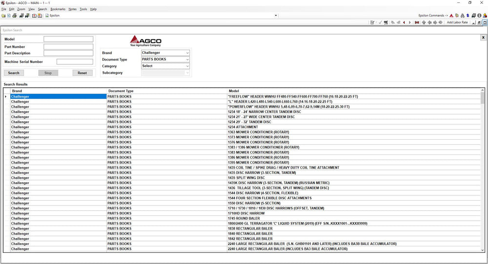 
                  
                    AGCO Agricultural EPC & Service Info ALL Database South America and Latin America (SA) 03\2020
                  
                