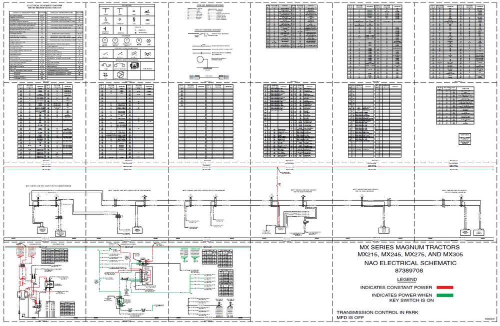 Case IH MX Series Magnum 215 245 275 305 Tractors Complete Wiring Diagram Electrical System Schematics
