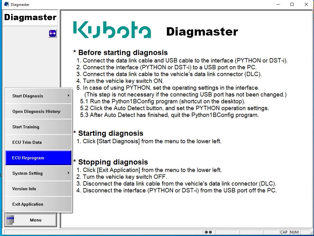 أحدث برامج التشخيص KUBOTA \ TAKEUCHI Diagmaster لعام 2023 - خدمة التثبيت والتنشيط الكاملة عبر الإنترنت!