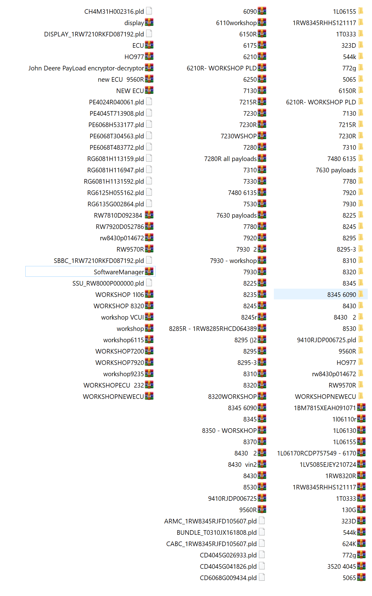 أداة John Deer للتشفير وفك التشفير محرر + أحدث 2022 Payloads PLD files & Calibartion Files Collection