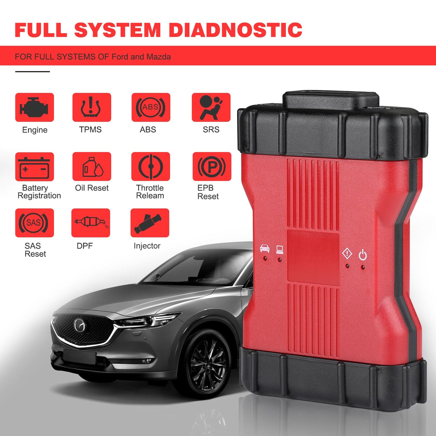 Ford-Fahrzeugkommunikationsmodul II (VCM II) 12V-Modelle Diagnoseadapter- Integrieren Sie die neueste 2021-IDS-Software!