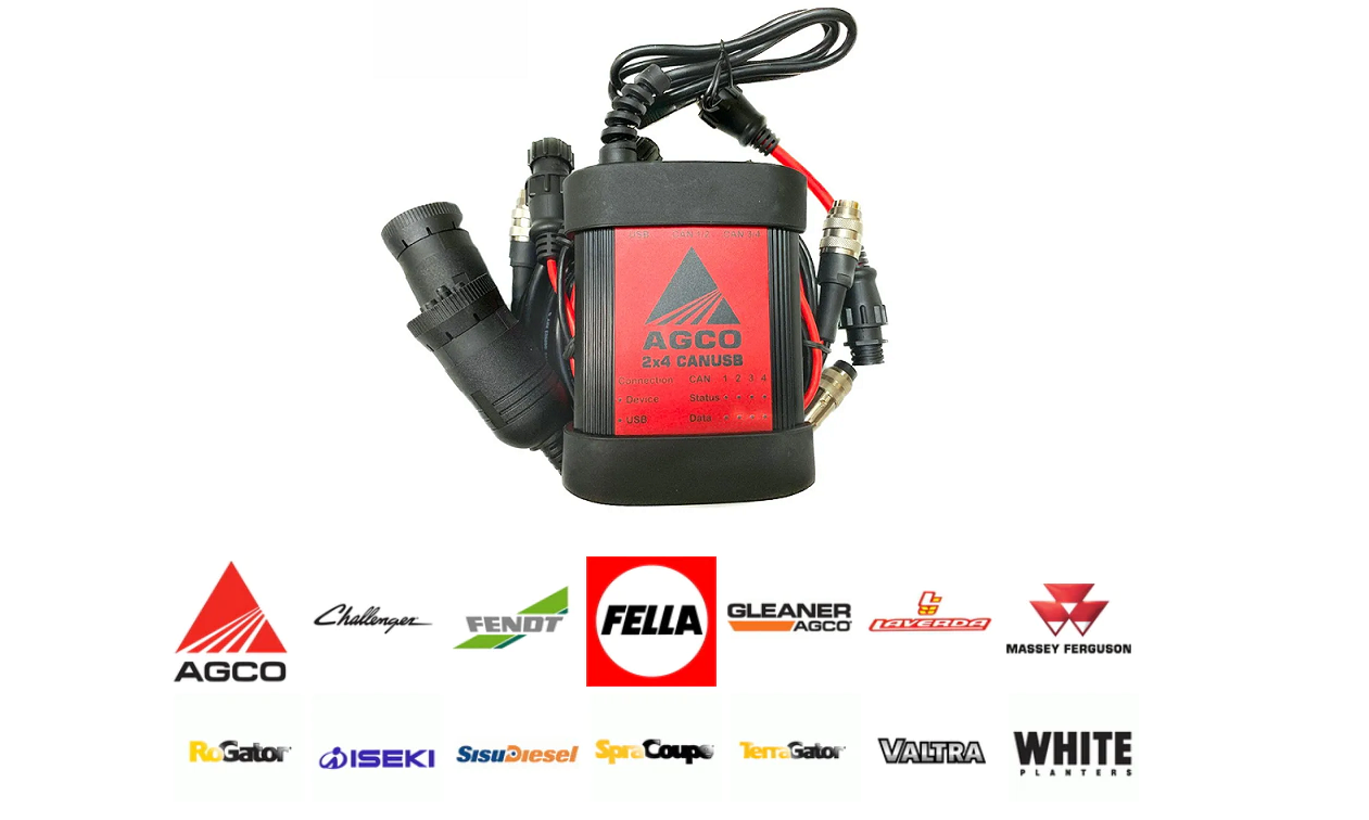 Valtra / Laverda / Challenger / Fella / Gleaner - Kit d'outils de diagnostic (CanUSB) - avec dernier outil de diagnostic électronique (EDT) 2023