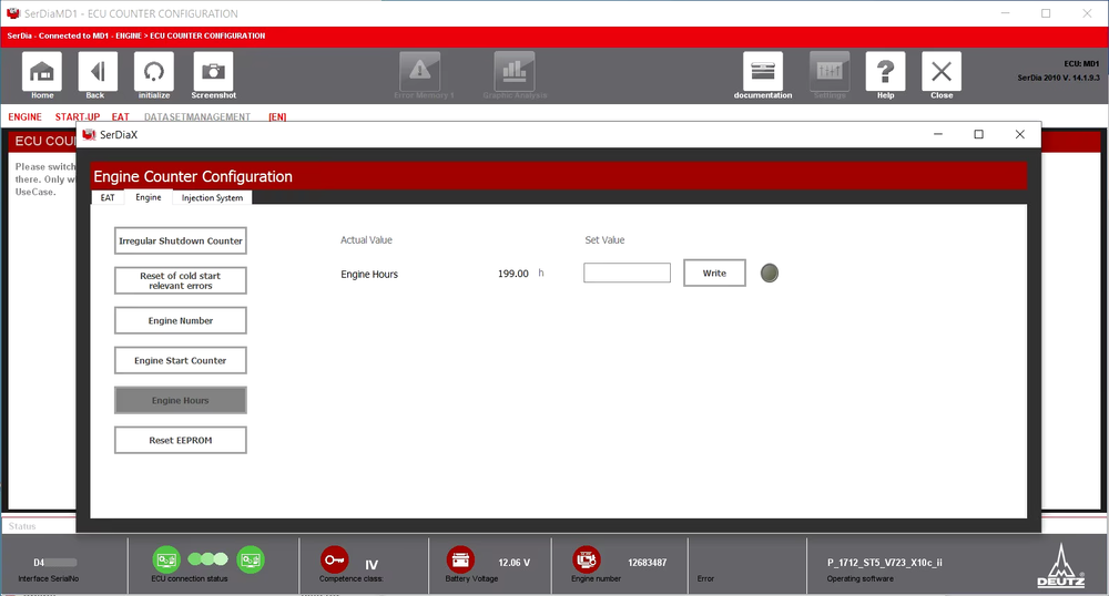 DEUTZ - DIAGNOSTIC Software Latest 2024 SerDia 4.0 Highest LEVEL 6