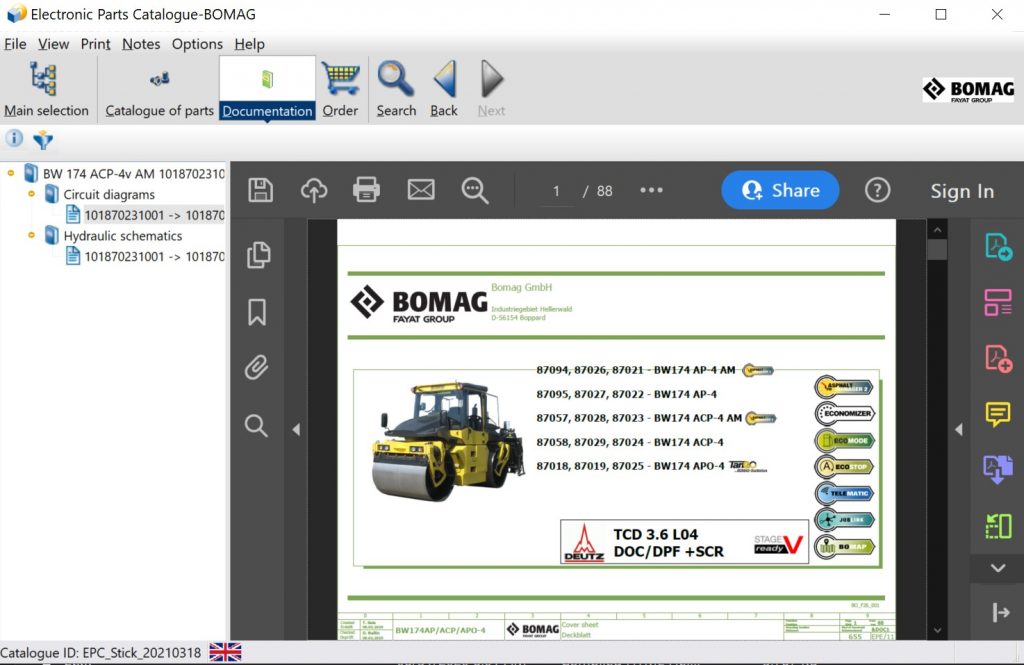 
                  
                    BOMAG EPC Software de catálogo de piezas electrónicas más reciente 2023 todas las regiones
                  
                