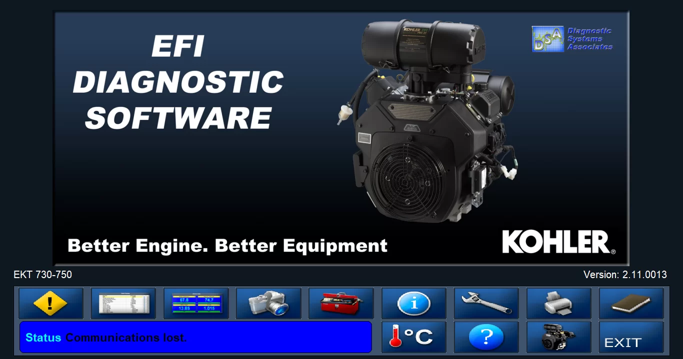 2023 Kohler Diagnostisch systeem met interface & kabels Kit en EFI Diagnostic Software 25 761 50-S