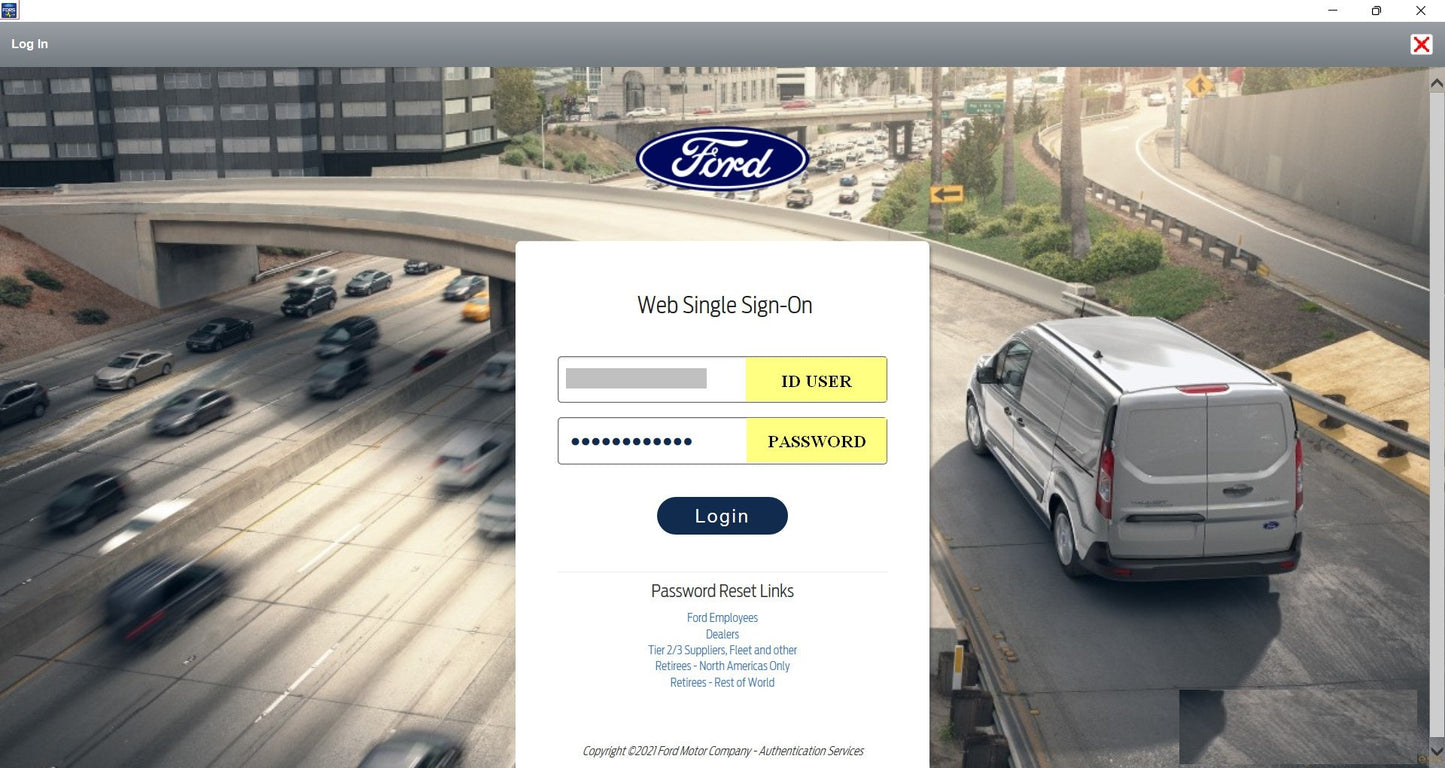 
                  
                    Ford -Händlerkonto für die Miete umfassen Pats Profession Technician System 2023
                  
                