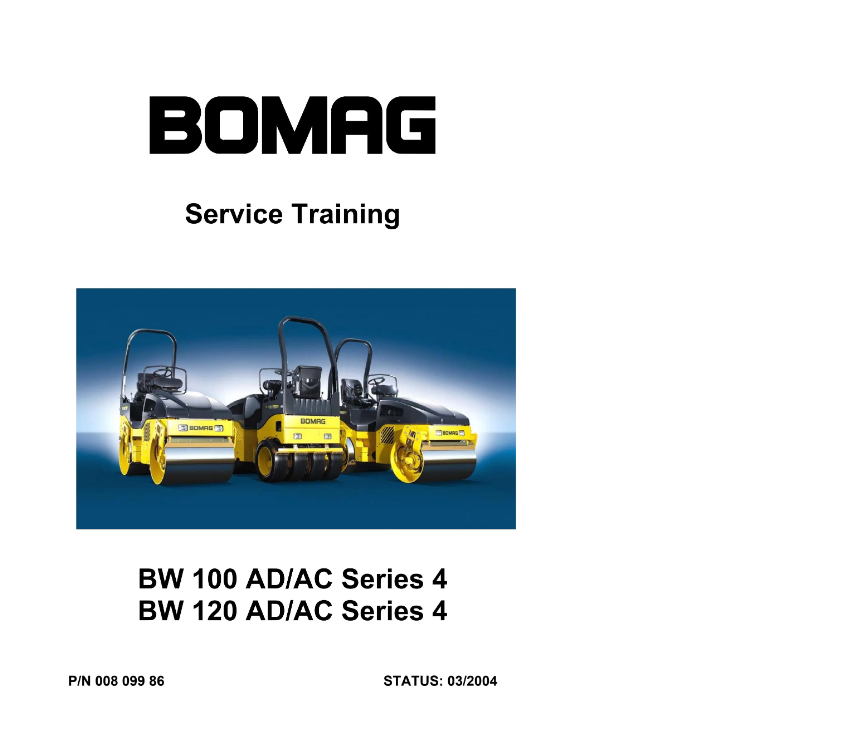 Manual de capacitación y operación de servicios de Bomag todas las regiones