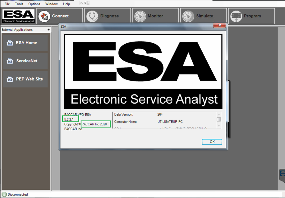 
                  
                    PACCAR ESA Electronic Service Analyst v5.6 Latest 2023 External, Internal and Programming Station
                  
                