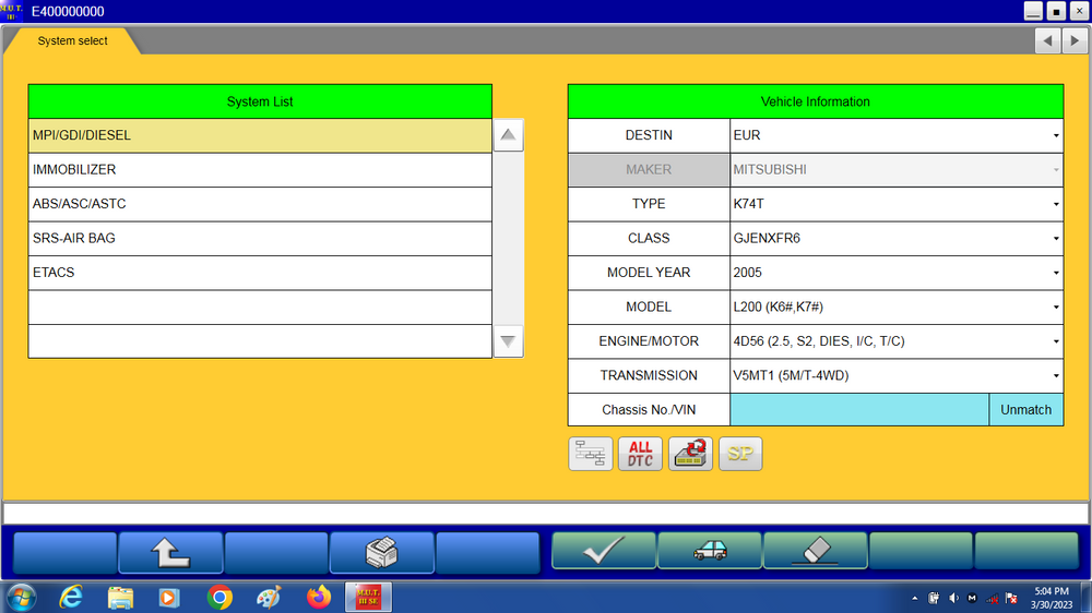 Mitsubishi Mut-3 diagnostische software FMS 2016