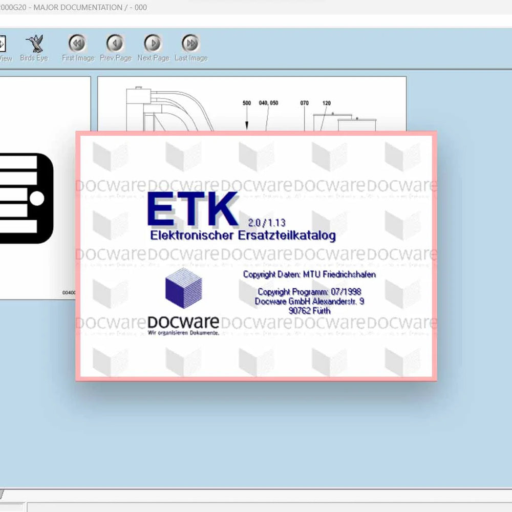 MTU ETK 2.0 Electronic MTU Spare Parts Catalog