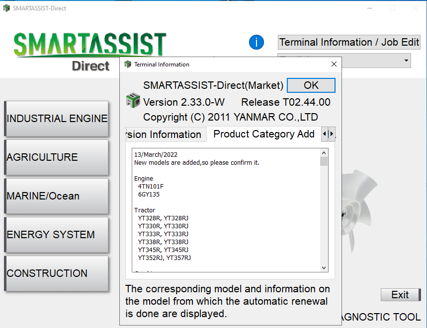 
                      
                        2023 Yanmar Diagnostic Software Smartassist - SA -Direct - 2.41
                      
                    