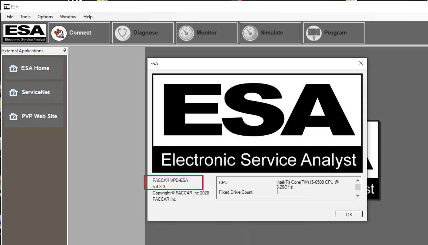 PACCAR ESA Electronic Service Analyst v5.4 New & Latest 2022 With Generation 5 Files & SW Flash files