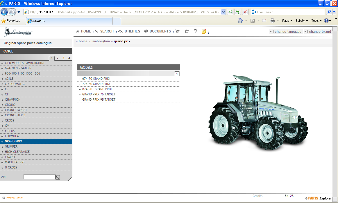 Deutz-Fahr Hurlimann Lamborghini Same SDF 2016 Onderdelen & Service Info (EPC) - Alle merken inbegrepen! Volledige Online Installation Service inbegrepen!