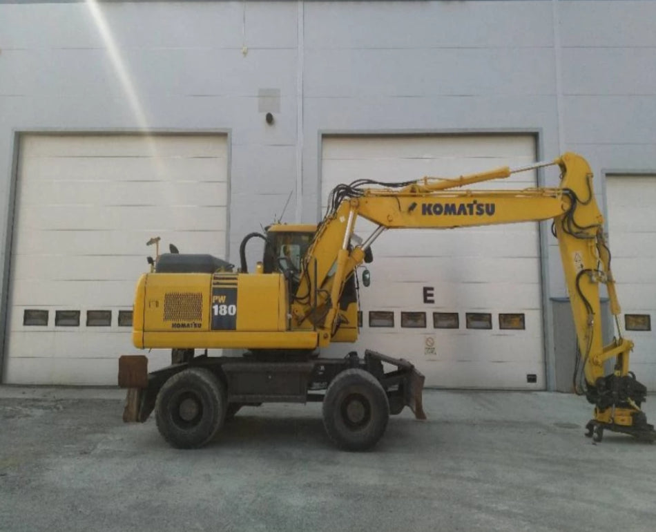 Manuel officiel de l'atelier de l'excavatrice à roues Komatsu pw180 - 7e0