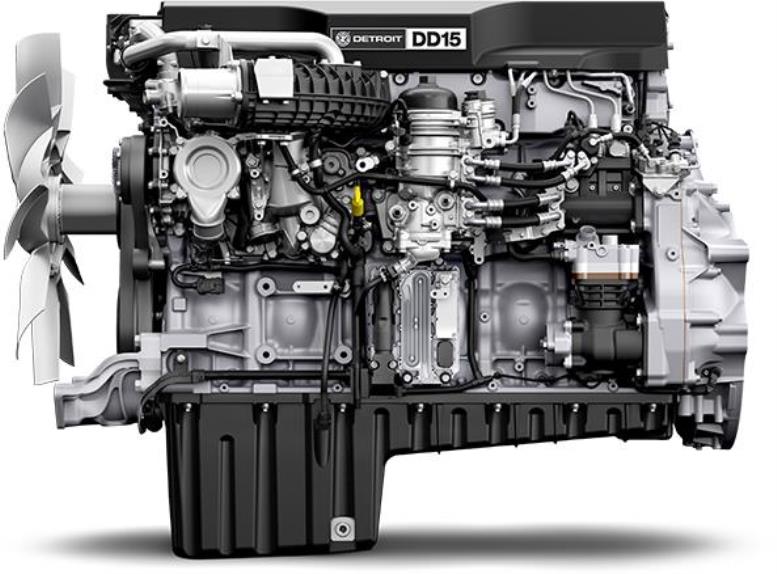 Detroit Diesel EPA07 DD15 Motorbesturingsmodule (MCM) Motor Harnas Officiële bedrading Schematisch
