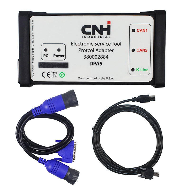 New Holland Case Diagnostic Kit 2023- OEM CNH EST DPA 5 Adaptateur d'outil de service électronique de moteur diesel 380002884