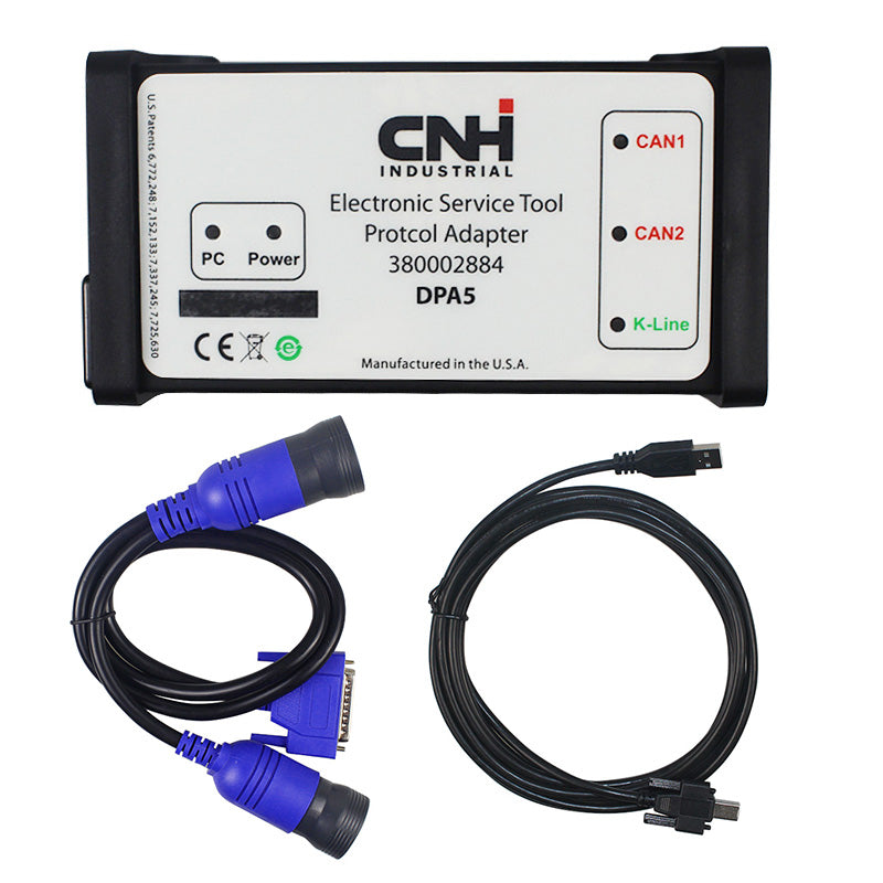 
                  
                    New Holland Case Diagnostic Kit 2023- OEM CNH EST DPA 5 Diesel Engine Electronic Service Tool Adapter 380002884
                  
                