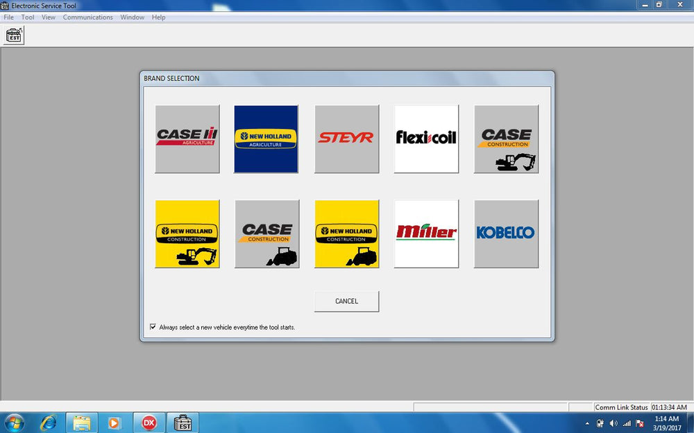 New Holland Case Service Electronic Service Tools EST 9.3 UPDATE 9 Diagnostics Software-Engineering Level 11\2020