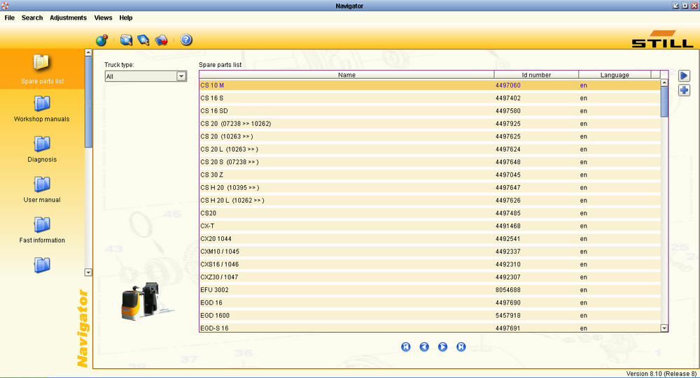 STILL Steds Forklifts D8.21 R9  Service & Parts Manuals For All Models [10.2021] - EPC & Diagnostics Software