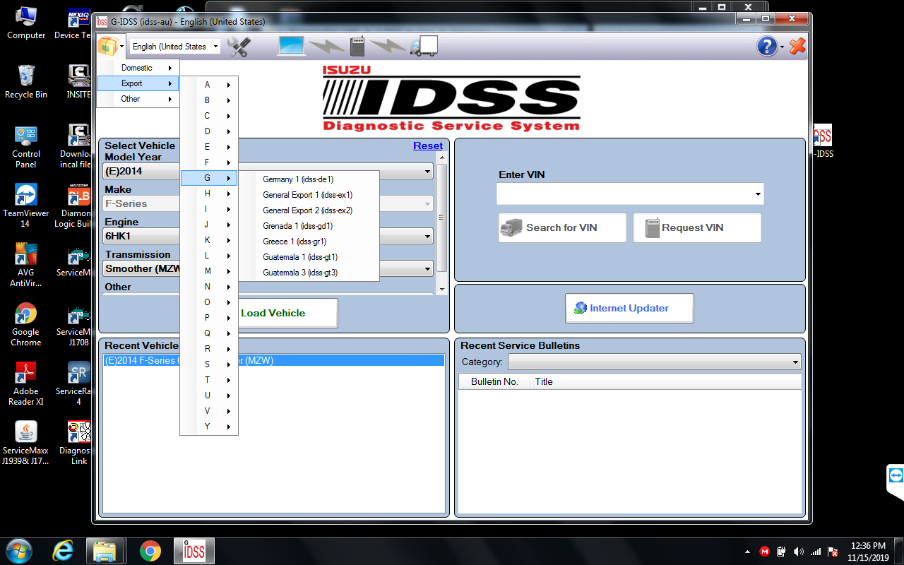 ISUZU نظام خدمة التشخيص العالمي G-IDSS 2018 النسخة الحصرية - جميع المناطق المدعومة مع NEXIQ وأكثر !!!