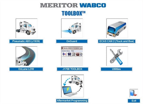 Meritor WABCO TOOLBOX 12.6 - ABS And Hydraulic Power Brake (HPB) Diagnostics Software 2018