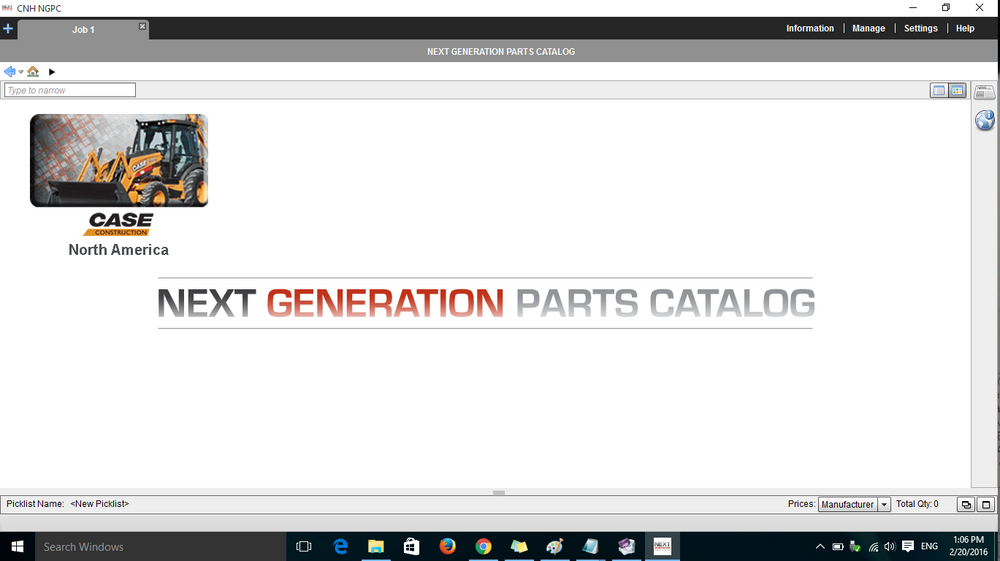 Case Next Generation CE North America 2018 EPC -All Models & Serials Up To 2018 Parts Manuals