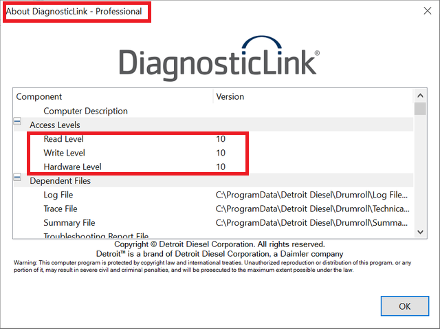 Detroit Diesel Diagnostic Link (DDDL 8.11 SP4) Profesional 2020 -¿Todos los parámetros en gris habilitados! Todo el nivel 10 !!