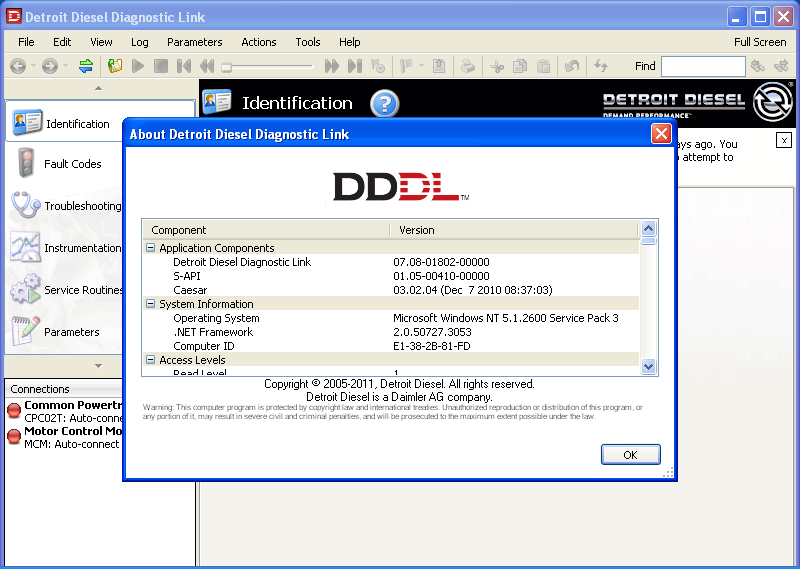 
                  
                    Detroit Diesel Diagnostic Link (DDDL 7.11 \ 6.50) Voor 2006 En Oudere Modellen-Full Online Installation Service inbegrepen!
                  
                