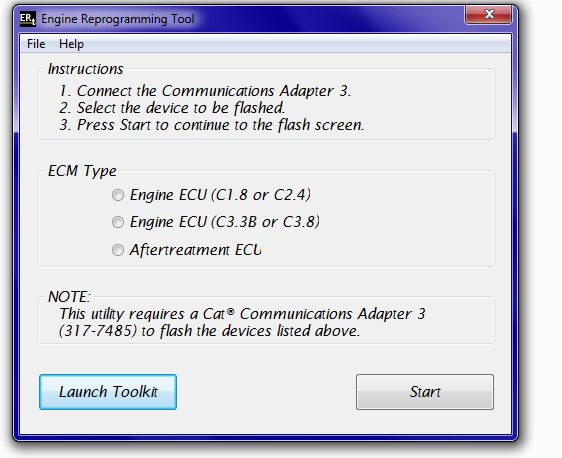 ERT Engine Reprogramming Tool الى Caterceslar C1.8 C3.8 C3.8 & C3.3B مع التعليمات !