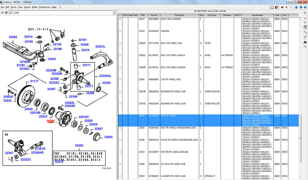 Mitsubishi Fuso Trucks Parts Manual Software (EPC) Alle modellen & Serials tot 2015 - licentie voor veel pc's !!!