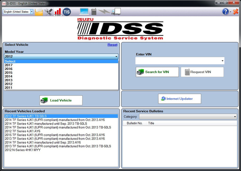 Isuzu diagnostic Services System IDSS II February 2017 includes Global Support for G - IDSS and E - IDSS - Full Online Installation and Support