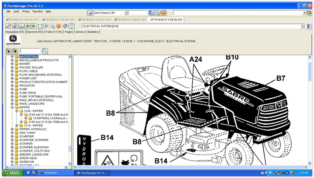 
                  
                    John Deere Parts Manager Pro v6.5.5 EPC -John Deere Tous les modèles (CF & AG & CCE) Pièces Manuels Logiciel 2016 - Service d'installation en ligne inclus!
                  
                