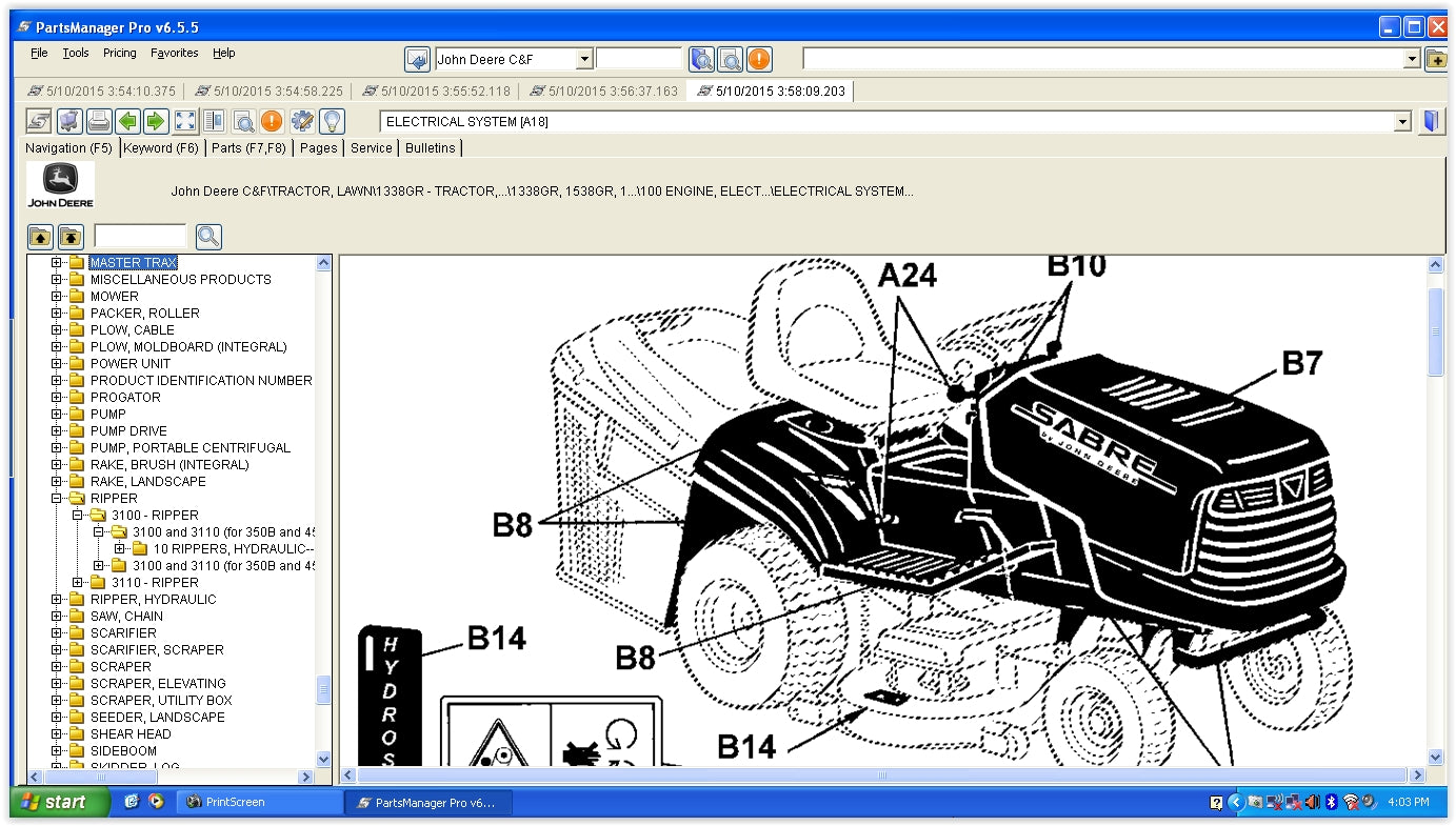 
                  
                    John Deere Parts Manager Pro v6. 5.5 EPC -John Deere ALL Models (CF &VA AG &CCE)Parts Manuals Software 2016 --Online Installatie Service Inclusief!
                  
                