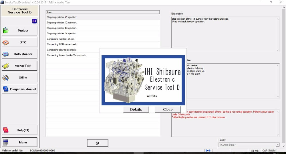 Outil de diagnostic IHI Shibaura Electronic Service Tool