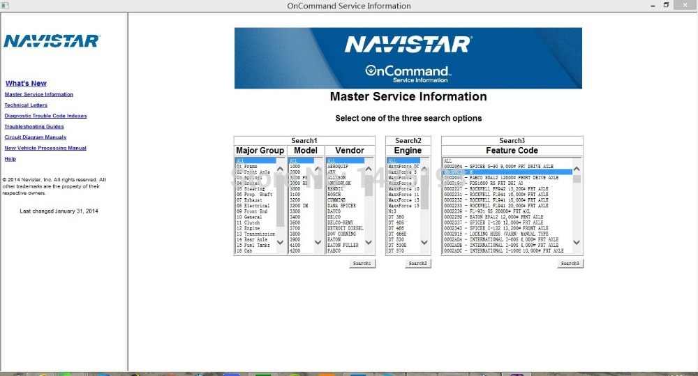 International Truck ISIS - Navistar OnCommand-Serviceinformationen 2018 - Online-Installationsservice