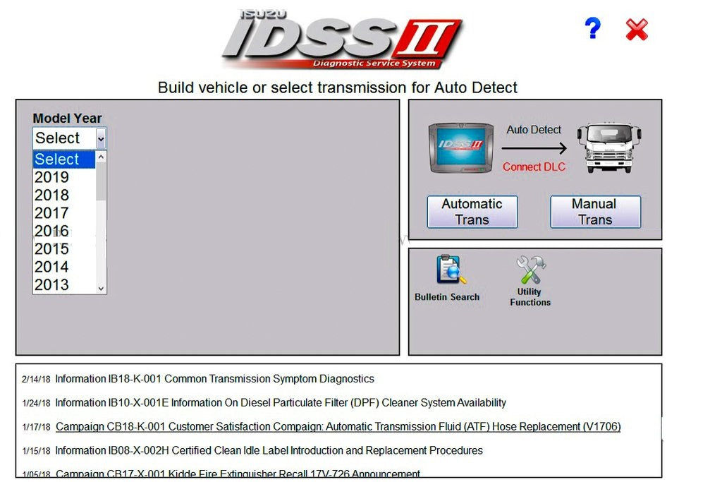 
                  
                    Système de service de diagnostic ISUZU IDSS II - Logiciel de diagnostic complet Dernier 2019 - Service d'installation en ligne!
                  
                
