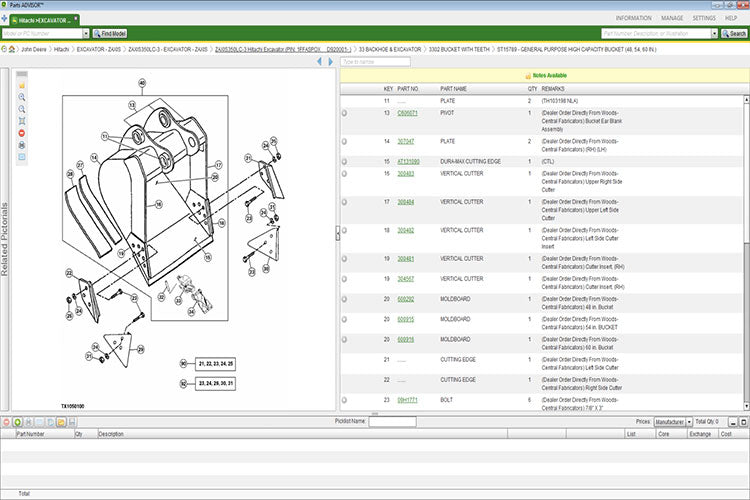 John Deer Parts Advisor 2023 EPC -John Deer & Hitachi Models (CF & AG & CCE) Onderdelenhandleidingen Software 03 2023