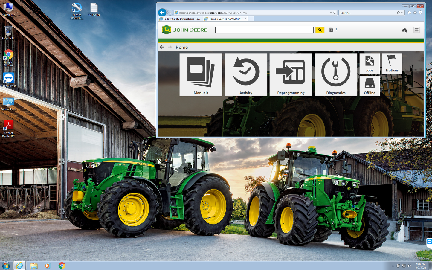 Echte John Deer EDL V3 Interface & Service Advisor 5.3 PRE geïnstalleerd CF -54 Laptop - Complete diagnostische kit 2022 Ag CF & Turf!