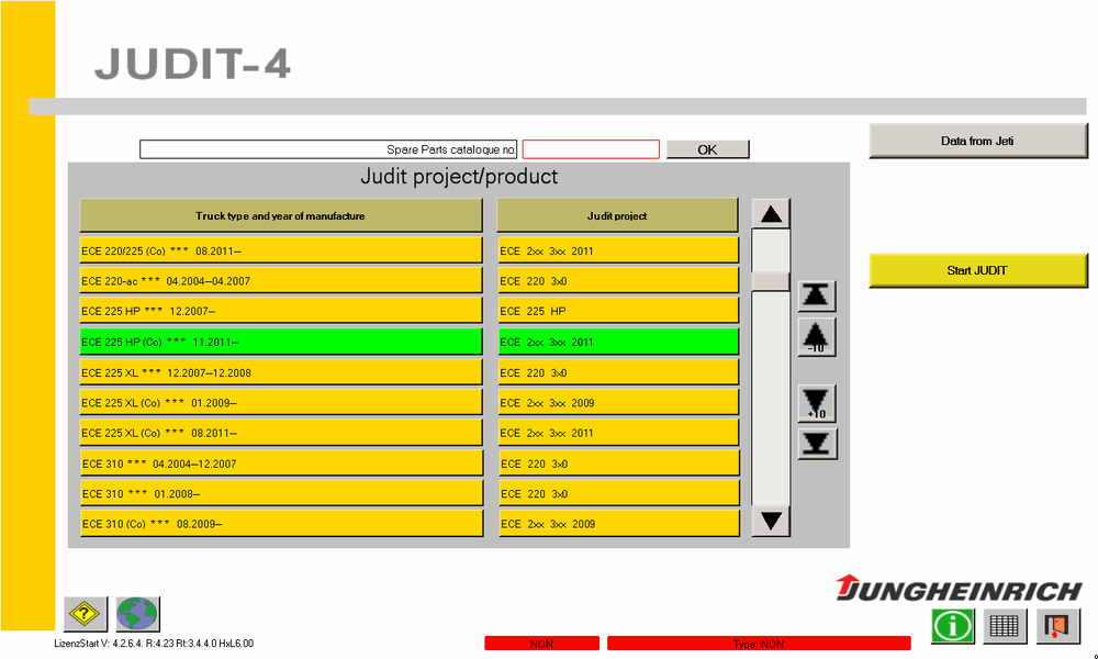 Jungheinrich Judit-4-Diagnose-Software für alle Jungheinrich-Gabel-Lifte - V4.34 Neueste Version 2017 - Online-Installationsservice!