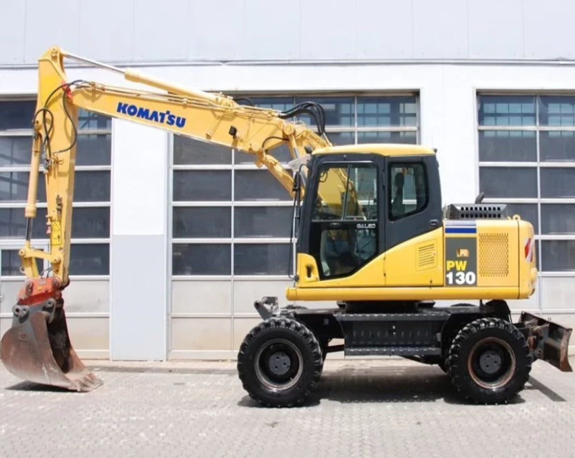 Komatsu PW130-7K Wheeled Excavator Officiële Workshop Service Reparatiehandleiding