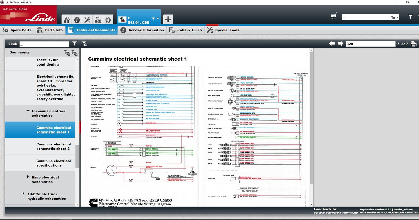 Guía de servicio de Linde LSG V5.2.2 [2022] Manual de piezas y servicios Software de nivel de distribuidor más reciente