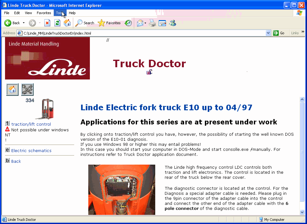 
                  
                    Linde Truck Doctor v2. 01.05 - Forklit Diagnostic Software & Wiring Diagrams 2016
                  
                