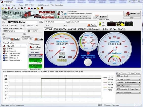 PF-Diagnge 3.5 Diagnostics Software 2016 - واجب ثقيل ومتوسط ​​كامل مع دعم OBDII - خدمة التركيب عبر الإنترنت