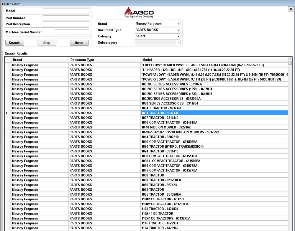 AGCO White Pflanzer Epsilon 2021 NA North America EPC Partsbücher und Workshop -Handbücher