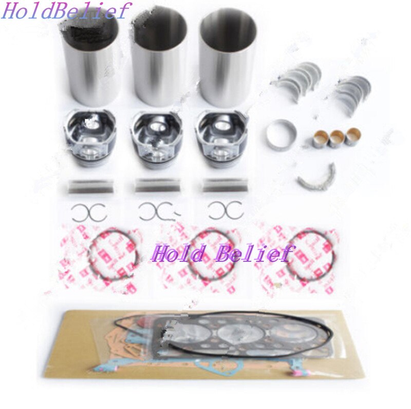 Kit de reconstrucción de revisión para motor Isuzu 3KC1 para Hitachi EX12 EX15 EX20 EX30 Parts