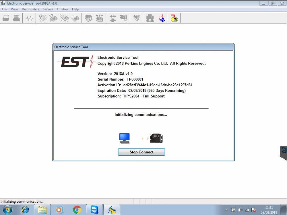 EST 2018A Electronic Service Tool voor Perkins - Alle Motoren Diagnostiek Software -Online-installatie!