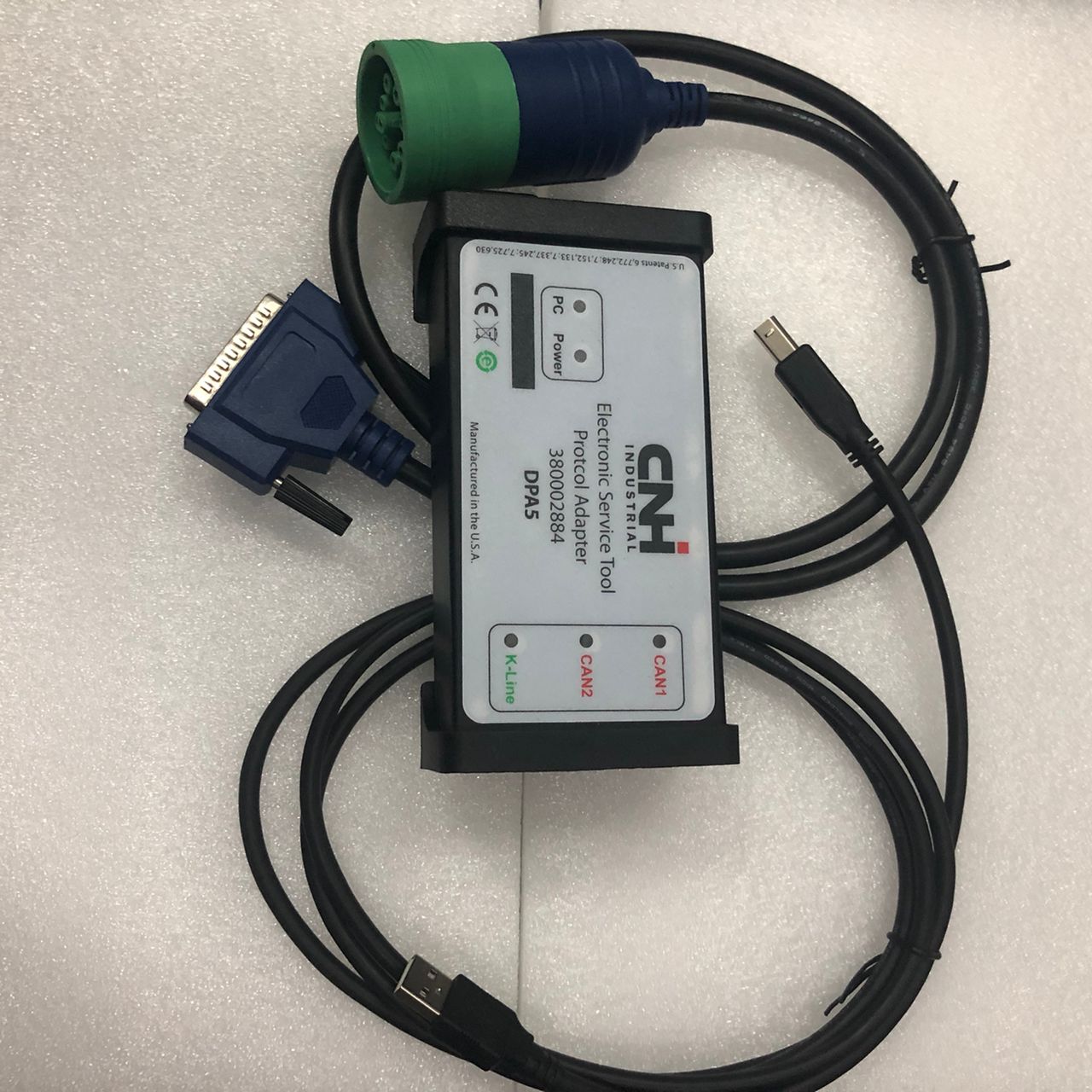 
                  
                    New Holland Case Diagnostic Kit 2023- OEM CNH EST DPA 5 Adaptateur d'outil de service électronique de moteur diesel 380002884
                  
                