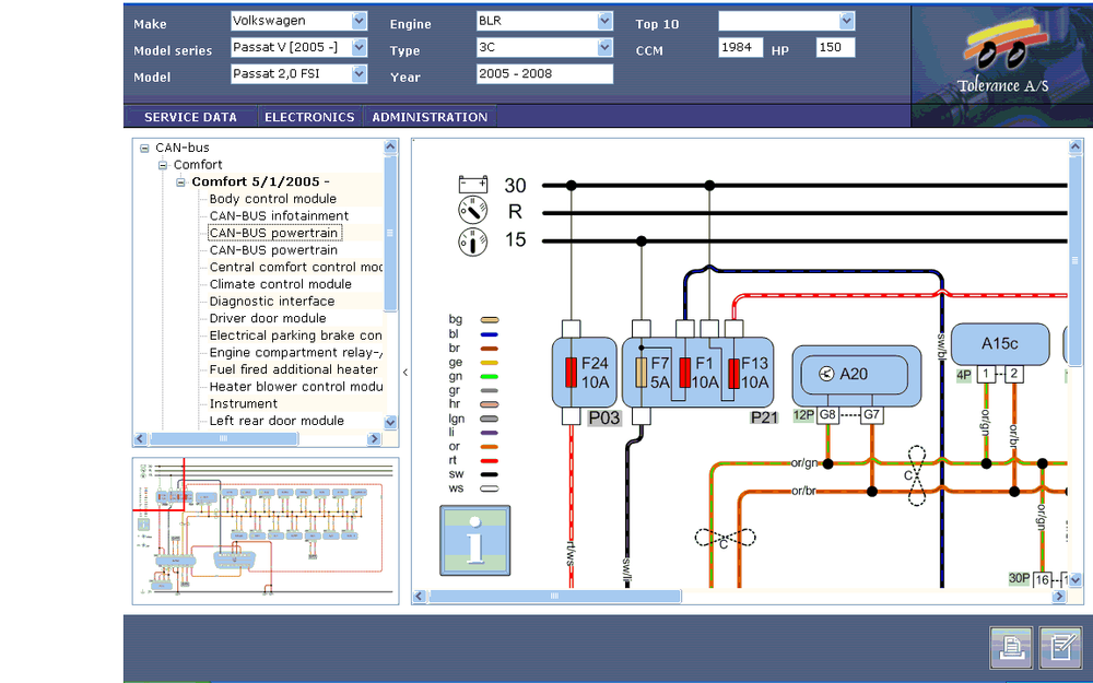 Tolerance Data 2009 Software - Repair Data and Wiring Diagrams - Latest Version Up To 4 Pc's