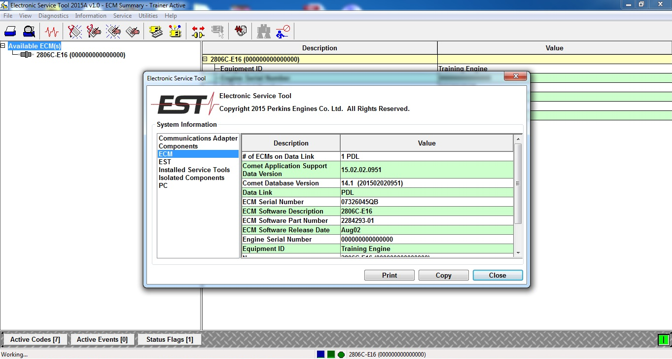 
                  
                    EST 2024 Electronic Service Tool - For All Perkkins Engines Diagnostics Software Include With Password Generator Build in !
                  
                