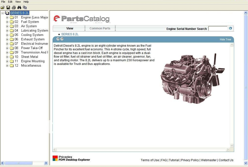 
                  
                    Detroit Diesel Motor Serie 8.2L, 50, 55, 60, 2000, 4000 Parts Manual Software EPC Todos los modelos y S \ N Hasta 2011
                  
                